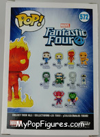 Human Torch (Glows in the Dark) from Fantastic Four - Pop! Vinyl Figures manufactured by Funko [Back]