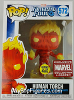 Human Torch (Glows in the Dark) from Fantastic Four - Pop! Vinyl Figures manufactured by Funko [Front]