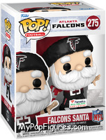 Falcons Santa (Throwing) from Football - Holiday Pop! manufactured by Funko [Front]