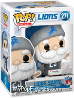 Lions Santa (Throwing) from Football - Holiday Pop! manufactured by Funko [Front]