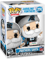 Panthers Santa (Throwing) from Football - Holiday Pop! manufactured by Funko [Front]