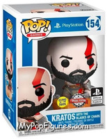 Kratos (Blades Of Chaos) (Glows In The Dark)  from God of War - Pop! Vinyl Figures manufactured by Funko [Front]