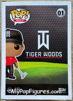 Tiger Woods (Red Shirt) from Golf - Pop! Vinyl Figures manufactured by Funko [Back]