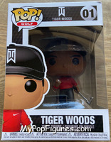 Tiger Woods (Red Shirt) from Golf - Pop! Vinyl Figures manufactured by Funko [Front]