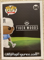 Tiger Woods (Blue Shirt) from Golf - Pop! Vinyl Figures manufactured by Funko [Back]