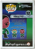 Sinestro from Green Lantern - Pop! Vinyl Figures manufactured by Funko [Back]