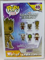 Groot (Glow in the Dark) from Guardians of the Galaxy - Pop! Vinyl Figures manufactured by Funko [Back]