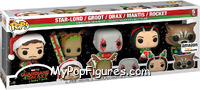 Star-Lord / Groot / Drax / Mantis / Rocket (Holiday) from Guardians of the Galaxy - Pop! Sets manufactured by Funko [Front]