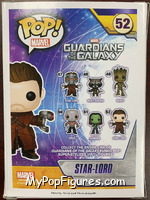 Star-Lord (Unmasked) from Guardians of the Galaxy - Pop! Vinyl Figures manufactured by Funko [Back]