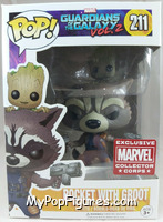 Rocket (with Groot) from Guardians of the Galaxy - Volume 2 - Pop! Vinyl Figures manufactured by Funko [Front]