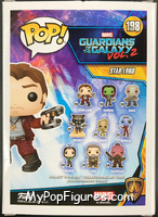 Star-Lord (Unmasked) from Guardians of the Galaxy - Volume 2 - Pop! Vinyl Figures manufactured by Funko [Back]