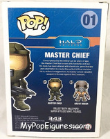 Master Chief (Green) from Halo - Pop! Vinyl Figures manufactured by Funko [Back]