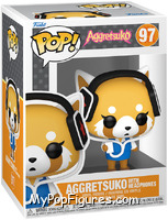 Aggretsuko with Headphones from Hello Kitty - Pop! Keychains manufactured by Funko [Front]