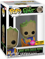 Groot with Cheese Puffs (Flocked) from I Am Groot - Pop! Vinyl Figures manufactured by Funko [Front]