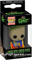 Groot with Cheese Puffs from I Am Groot - Pop! Keychains manufactured by Funko [Front]