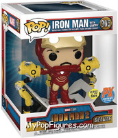 Iron Man (with Gantry) (Glows in the Dark)  (Deluxe) from Iron Man - Iron Man 2 Pop! manufactured by Funko [Front]