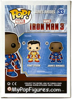 James Rhodes from Iron Man - Iron Man 3 Pop! manufactured by Funko [Back]