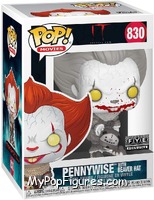 Pennywise (with Beaver Hat) (Black & White) from IT - Pop! Vinyl Figures manufactured by Funko [Front]