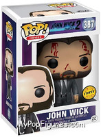 John Wick (Gray Suit / Bloody) (Chase) from John Wick - Pop! Vinyl Figures manufactured by Funko [Front]