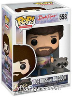 Bob Ross and Raccoon from Joy of Painting - Pop! Vinyl Figures manufactured by Funko [Front]