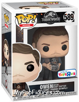 Owen with Baby Raptor from Jurassic Park - Pop! Vinyl Figures manufactured by Funko [Front]