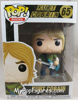 Kurt Cobain (Blue Guitar) from Kurt Cobain - Pop! Vinyl Figures manufactured by Funko [Front]