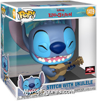 Stitch (with Ukulele) (Jumbo) from Lilo & Stitch - Pop! Vinyl Figures manufactured by Funko [Front]