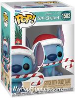 Stitch with Candy Cane from Lilo & Stitch - Pop! Albums manufactured by Funko [Front]