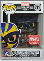 El Animal Indestructible (Gray) from Lucha Libre - Lucha Libre Pop! manufactured by Funko [Front]