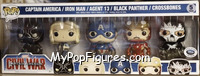 Black Panther / Agent 13 / Captain America / Iron Man / Crossbones from Marvel - Pop! Sets manufactured by Funko [Front]