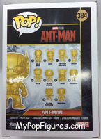 Ant-Man (Gold Chrome) from Marvel - Marvel Stud10s Pop! manufactured by Funko [Back]