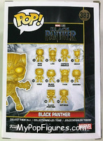 Black Panther (Gold Chrome) from Marvel - Marvel Stud10s Pop! manufactured by Funko [Back]