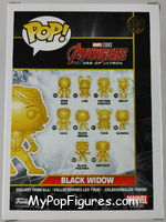 Black Widow (Gold Chrome) from Marvel - Marvel Stud10s Pop! manufactured by Funko [Back]