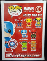 Captain America (Black / White) from Marvel - Marvel Universe Pop! manufactured by Funko [Back]