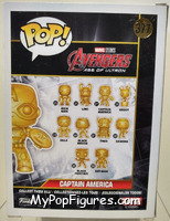 Captain America (Gold Chrome) from Marvel - Marvel Stud10s Pop! manufactured by Funko [Back]