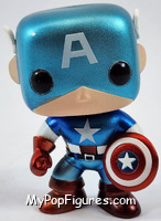 Captain America (Metallic / Masked) from Marvel - Marvel Universe Pop! manufactured by Funko [Loose]