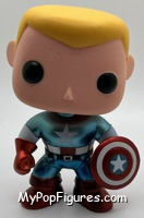 Captain America (Metallic / Unmasked) from Marvel - Marvel Universe Pop! manufactured by Funko [Loose]