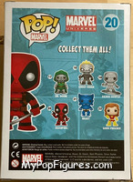 Deadpool (Orange) from Marvel - Marvel Universe Pop! manufactured by Funko [Back]