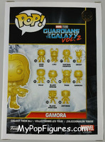 Gamora (Gold Chrome) from Marvel - Marvel Stud10s Pop! manufactured by Funko [Back]