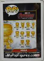 Hulk (Gold Chrome) from Marvel - Marvel Stud10s Pop! manufactured by Funko [Back]