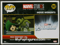 Hulk Smashing Loki (Movie Moments) from Marvel - Marvel Stud10s Pop! manufactured by Funko [Back]