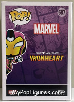 Ironheart from Marvel - Marvel Universe Pop! manufactured by Funko [Back]