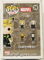 Loki (Black / White) (Helmet) from Marvel - Marvel Universe Pop! manufactured by Funko [Back]