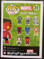 Red Hulk (Metallic) from Marvel - Marvel Universe Pop! manufactured by Funko [Back]