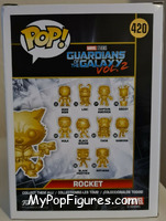 Rocket Raccoon (Gold Chrome) from Marvel - Marvel Stud10s Pop! manufactured by Funko [Back]