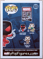 Scarlet Spider (Kaine Parker) from Marvel - 80 Years Pop! manufactured by Funko [Back]