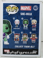 She-Hulk (Glows in the Dark) from Marvel - Marvel Universe Pop! manufactured by Funko [Back]