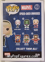 Spider-Gwen (Unhooded) from Marvel - Marvel Universe Pop! manufactured by Funko [Back]