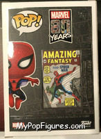 Spider-Man (Metallic) (1st Appearance) from Marvel - 80 Years Pop! manufactured by Funko [Back]