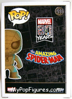 Spider-Man (Patina) from Marvel - 80 Years Pop! manufactured by Funko [Back]